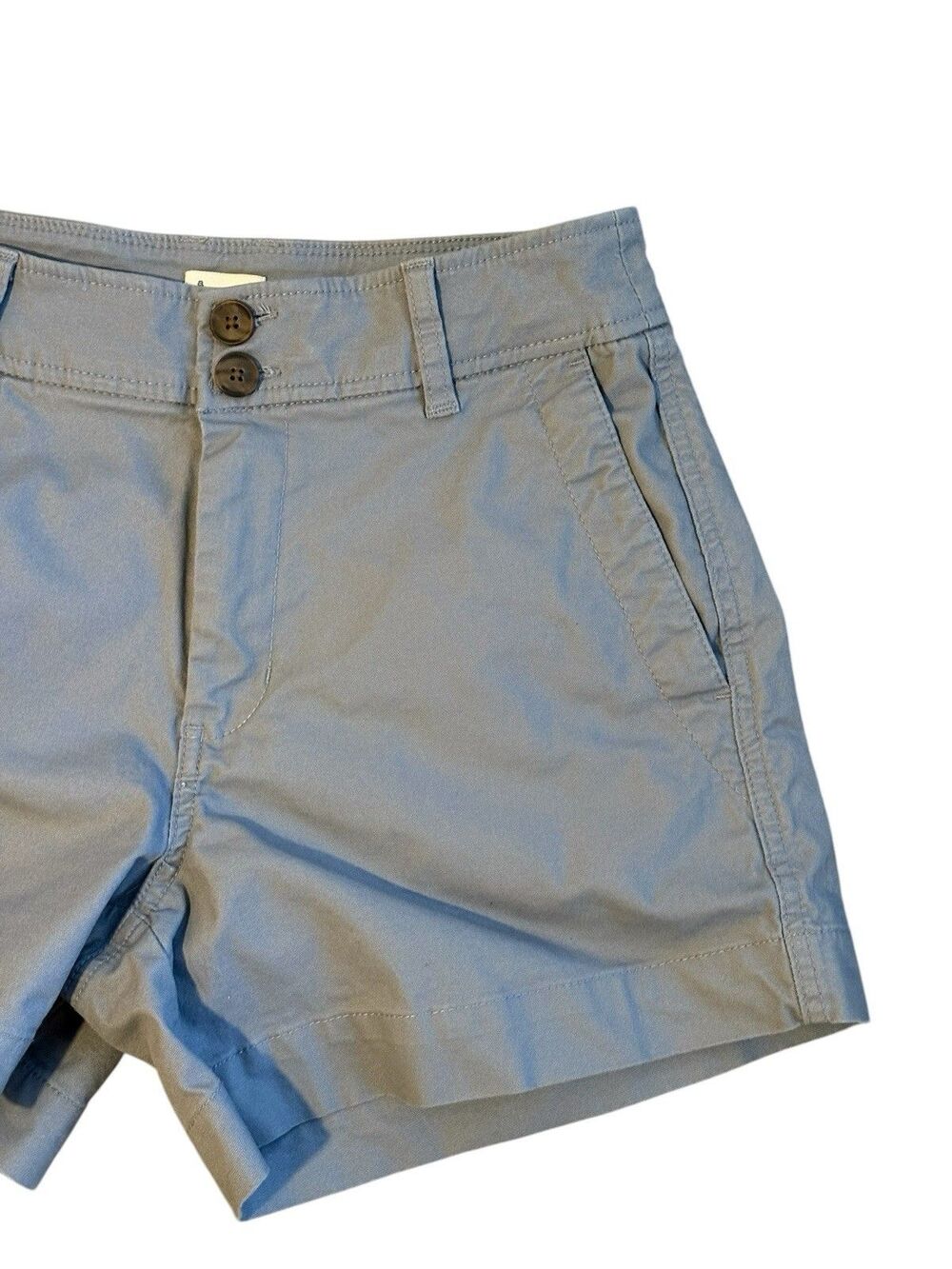 A New Day Stretch Elastizado Chino Shorts Women's Size 4 Gray 4.5" inseam Pocket - Picture 13 of 13